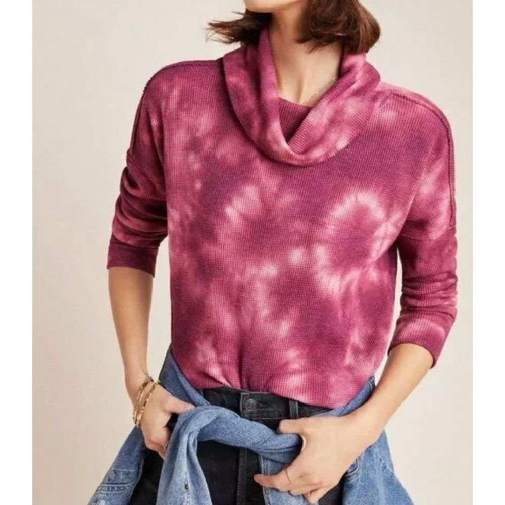 Anthropologie Maeve Ainsley Tie Dye Thermal Top